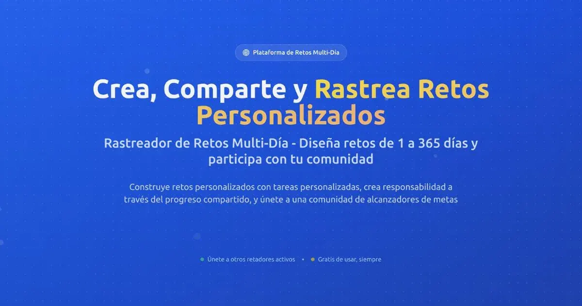 100 Day Challenge Tracker - Create & Share Custom Challenges